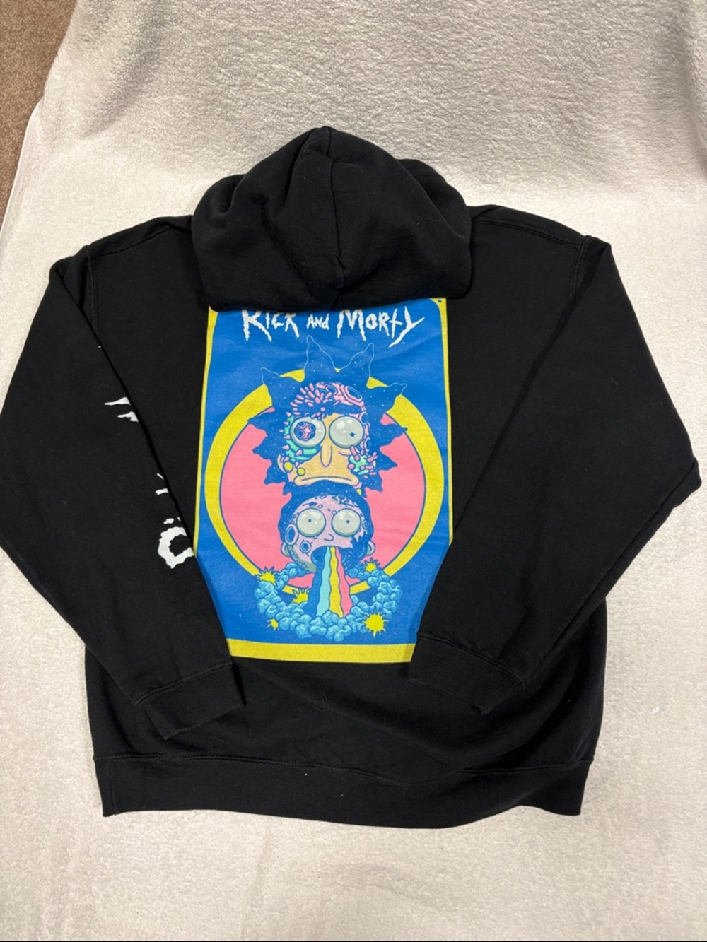 Rick And Morty Adult Swim Anime Psychedelic Rainbow Cartoon Hoodie Unisex med